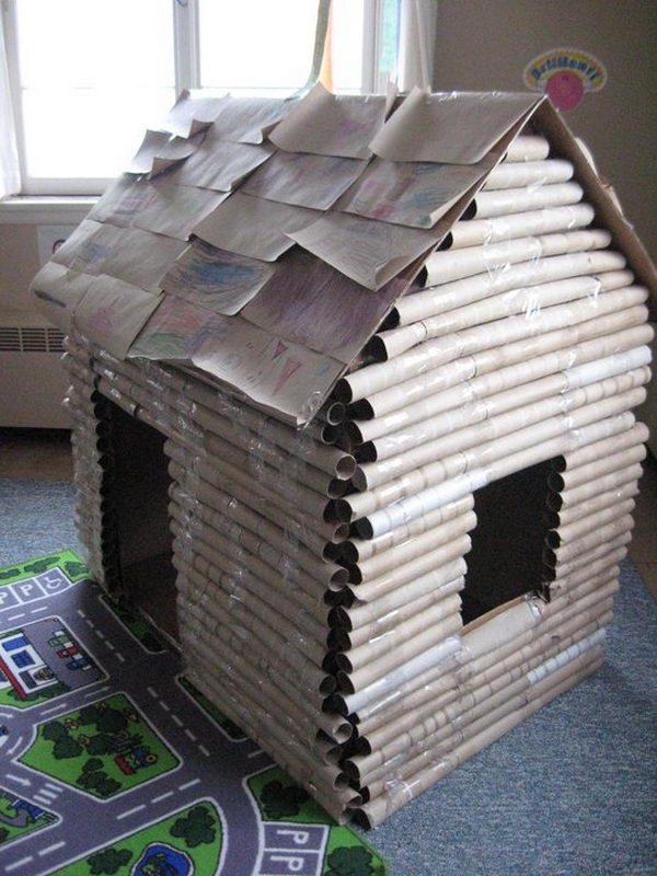 30 Creative DIY Cardboard Playhouse Ideas
