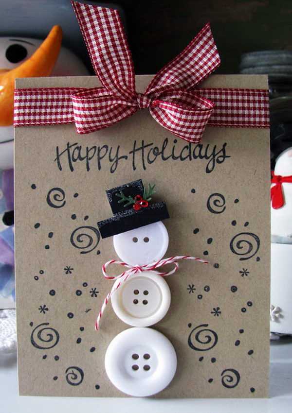 25+ DIY Christmas Cards Ideas & Tutorials - Sponge Kids