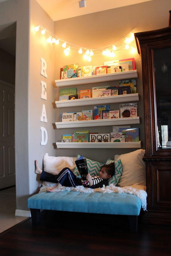 Simple Reading Nook Kids for Small Space