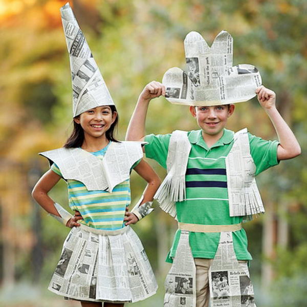 3 newspaper fashion costume 