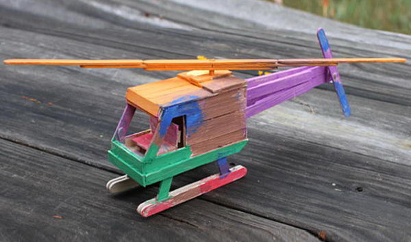 2 diy stick helicopter craft 