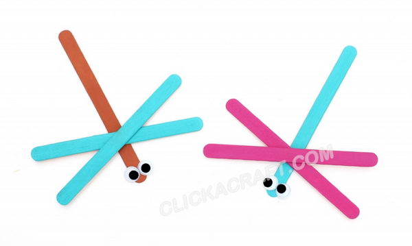 24 popsicle stick dragonflies 