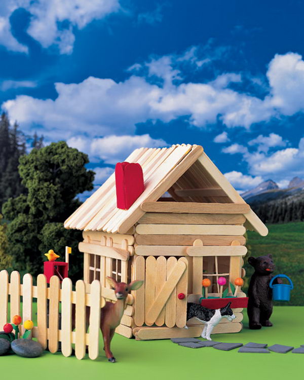 15 Homemade Popsicle Stick House Designs