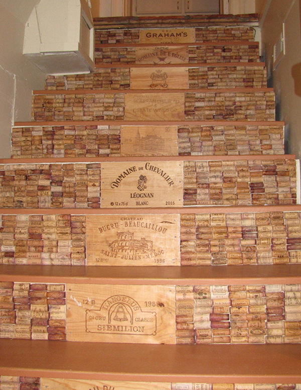 49 wine cork stairs 
