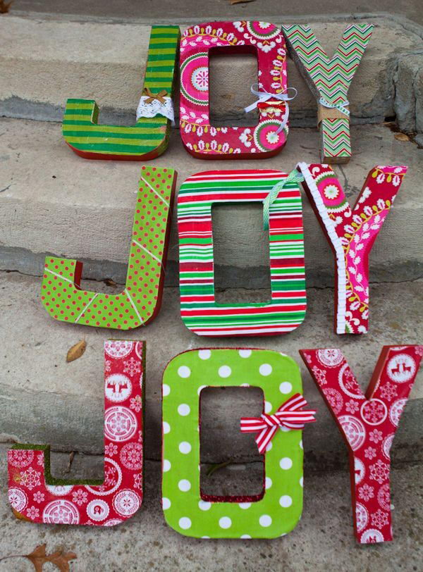 Fabric Covered Cardboard Letters, 