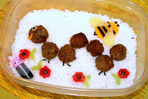 21 caterpillar lunch box 