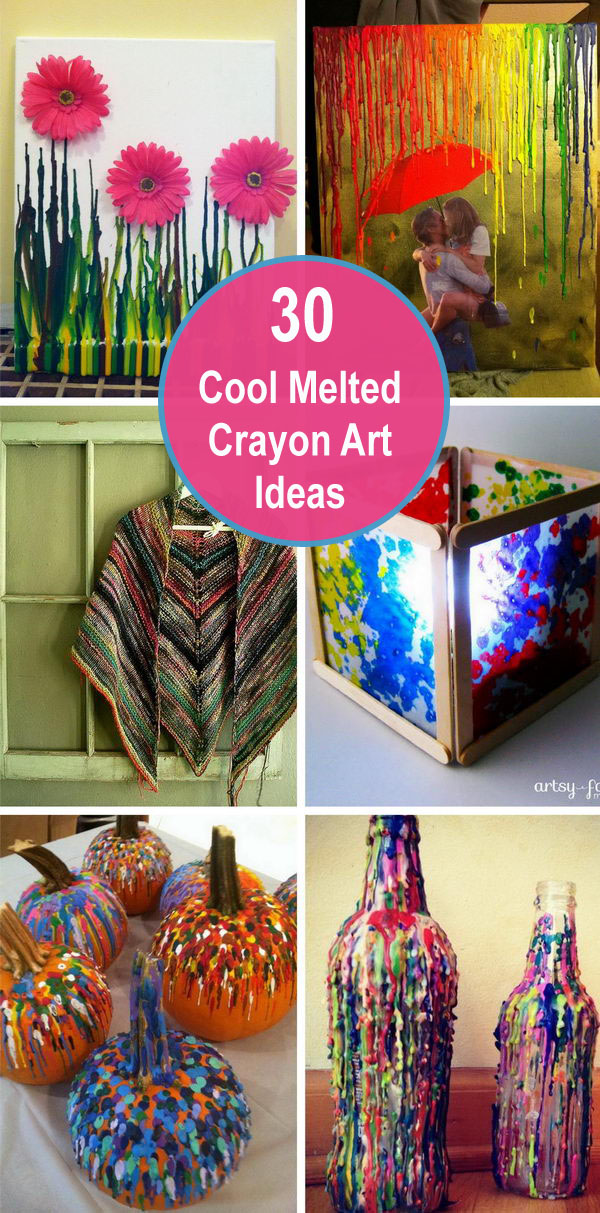 30+ Cool Melted Crayon Art Ideas 