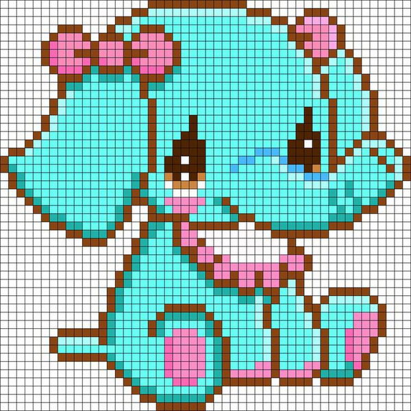 Duck Pixel Art KANDI Pattern