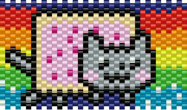 7 nyan cat huge kandi pattern 