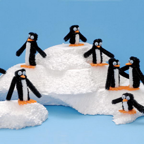 44 pipe cleaner penguins 
