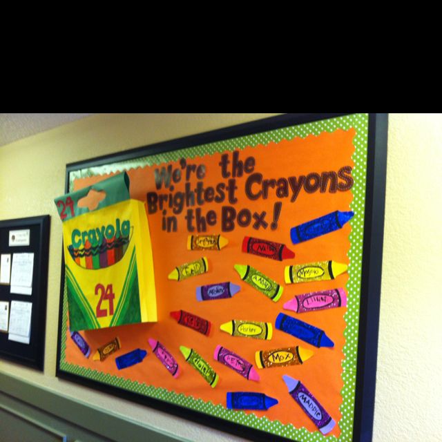 Crayon Bulletin Board. 