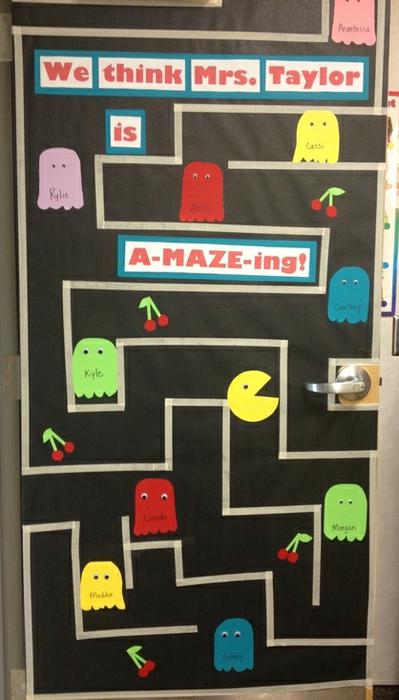 We Think You Are A MAZE ing. Want to let your teacher friends know what an a MAZE ing job they're doing? This Pac Man themed bulletin board created by Erica Bowman offers a fun, colorful way to show your appreciation! 