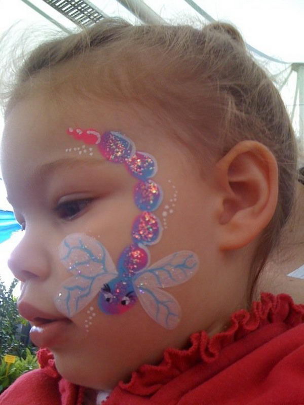 simple heart face painting designs