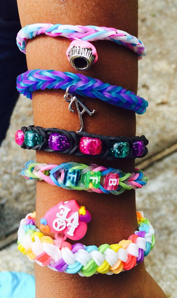 Cool DIY Rainbow Loom Bracelets. Rainbow Loom is one of the top gifts for kids, and every kid seems to have at least one piece of rubber band jewelry. 