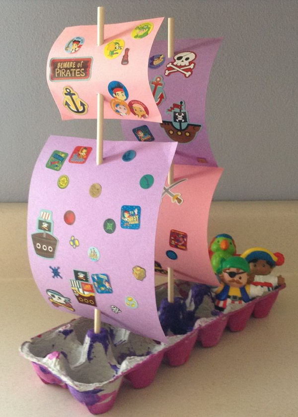 This cute pirate ship is sure to keep your child entertained while designing and even afterwards. 