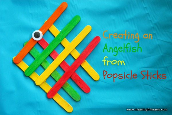 Angel fish popsicle stick craft, 