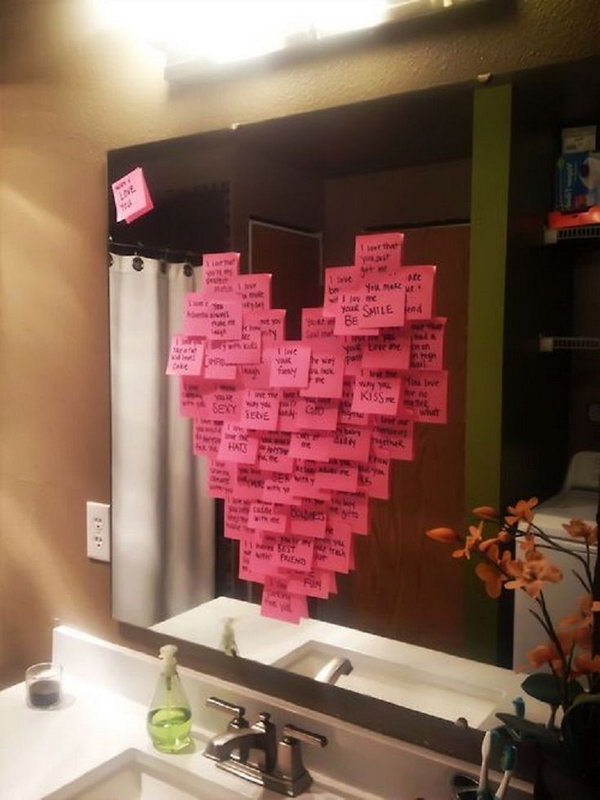 Write a different reason why you love them on each post it note. 
