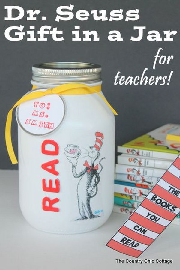 A fun 15 minute craft that will make a great gift in a jar for that special teacher. 