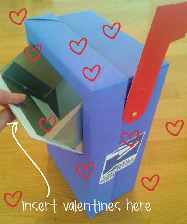 Kids would love this mailbox craft for Valentine's Day. 