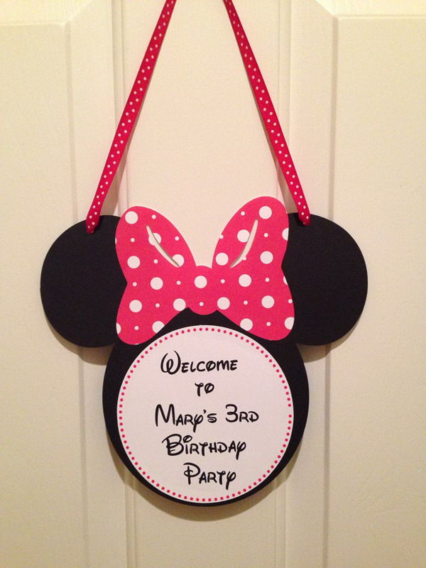 Welcome your guest with something different and personal on your front door, patio, outdoor or indoor decor. It's a special gift for them to see this adorable Mickey mouse front door decor. 