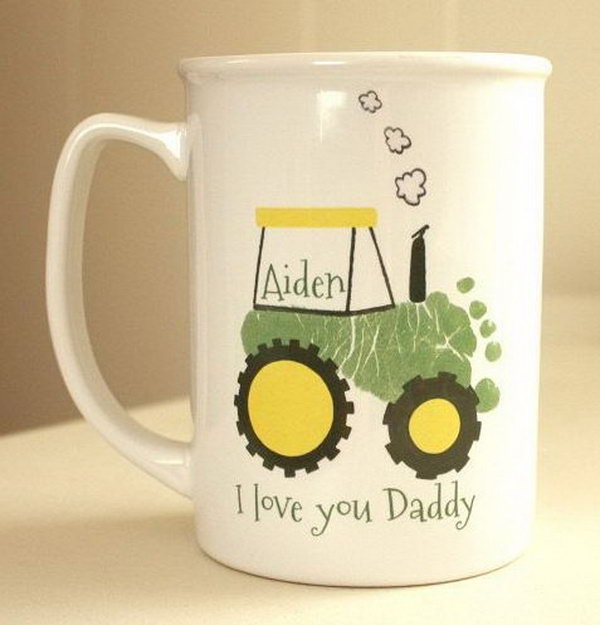 A mug with special message. Create this ceramic keepsake mug the Chid's prints. It would be your father's favorite for years to come. 