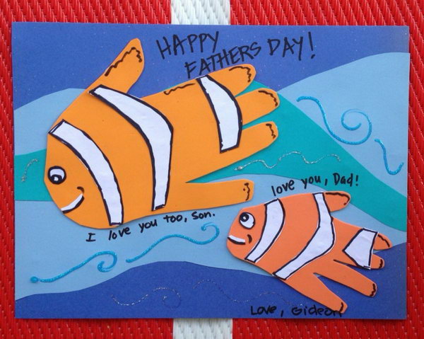 Fish Handprint Father's Day Craft 
