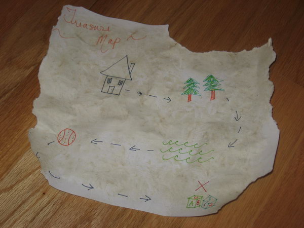 Treasure Map. Draw a treasure map with permanent markers. Use things in your backyard as the stops in the map. You should hide the treasure following the direction of the map. It must be very interesting and surprising for your kid to play this in summer. 