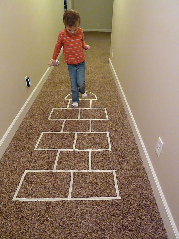 Masking Tape Hopscotch 