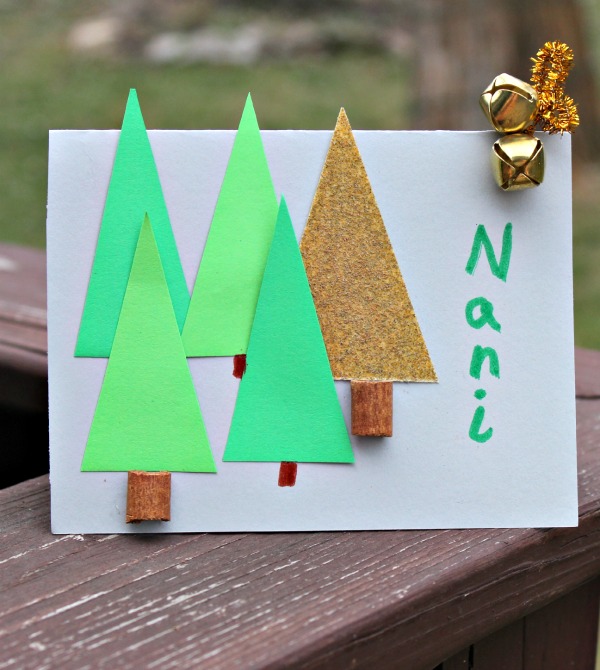 Cinnamon Scented Jingle Bell Christmas Card. 