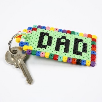 Perler Bead Keychains for Dad 