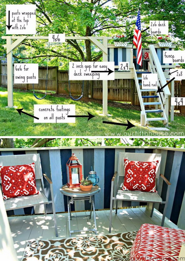 DIY Swing Set & Playhouse. 