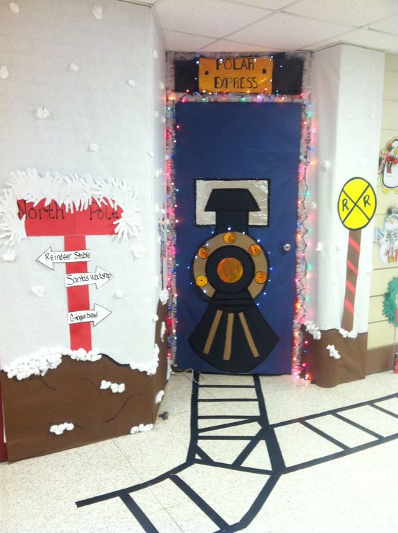 Polar Express Christmas Door Decoration. 