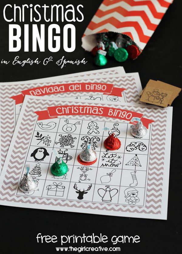 Printable Christmas Bingo Game. 