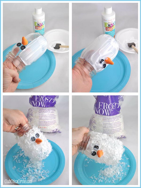 Snowman Mason Jar. 