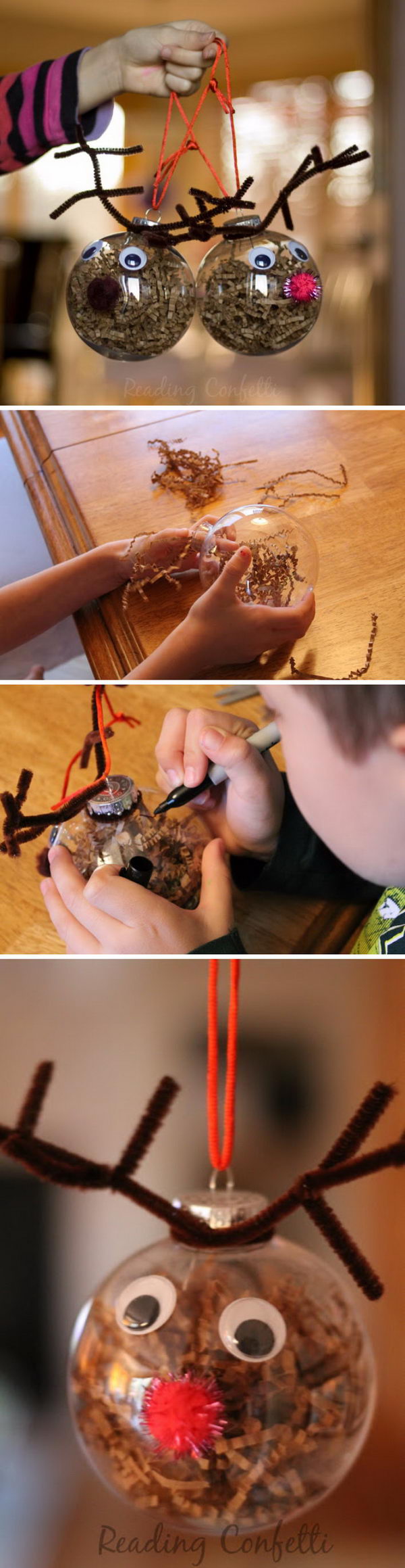 Cute And Easy Reindeer Ornaments. 