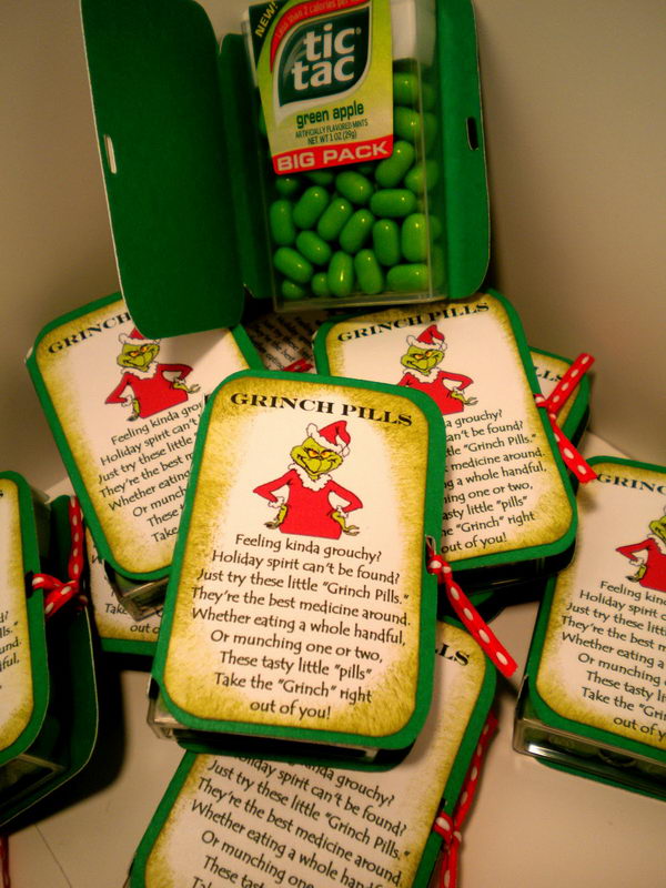 DIY Grinch Pills. 