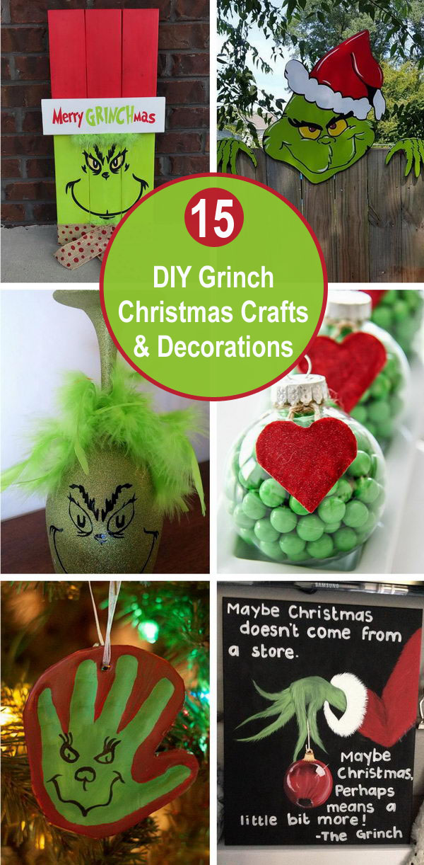 15 DIY Grinch Christmas Crafts and Decorations. 