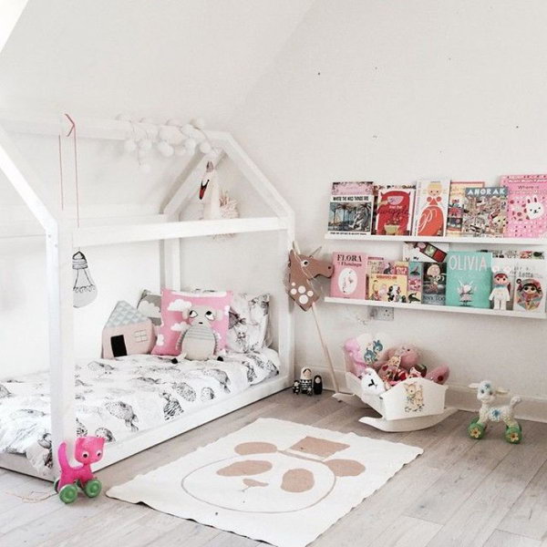 White Reading Corner For Kids 