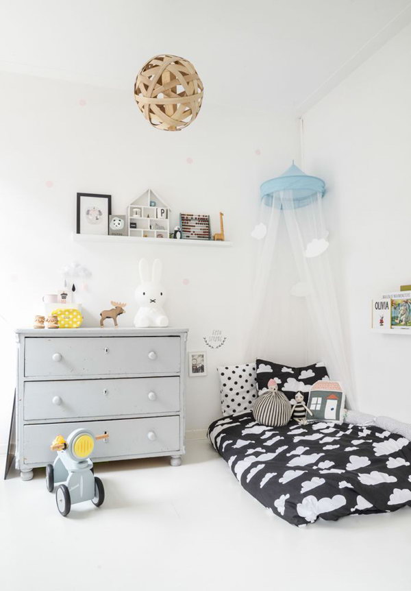 Grey Reading Nook For Kids 