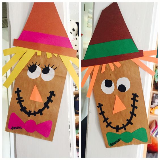 Easy Paperbag Scarecrow Craft. 