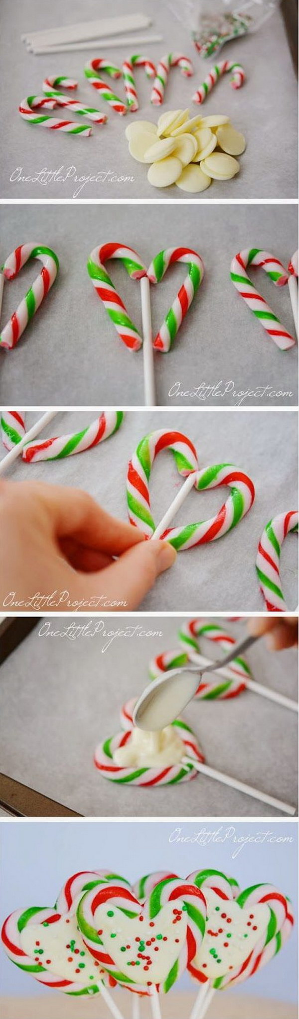 Candy Cane Hearts Pops. 