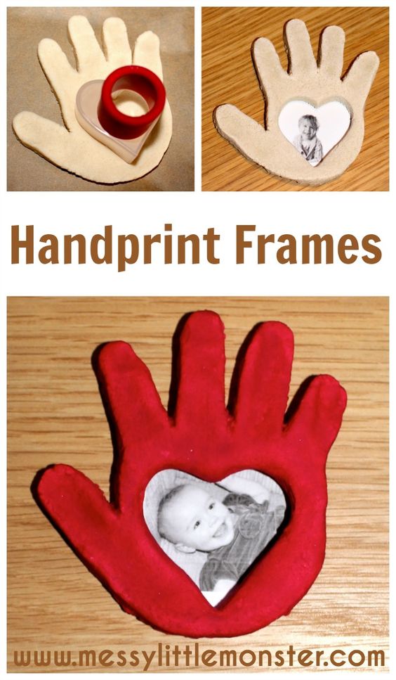 Salt Dough Handprint Frame. 