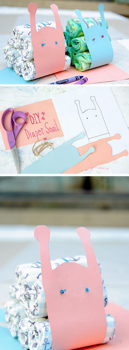 DIY Diaper Snails. 