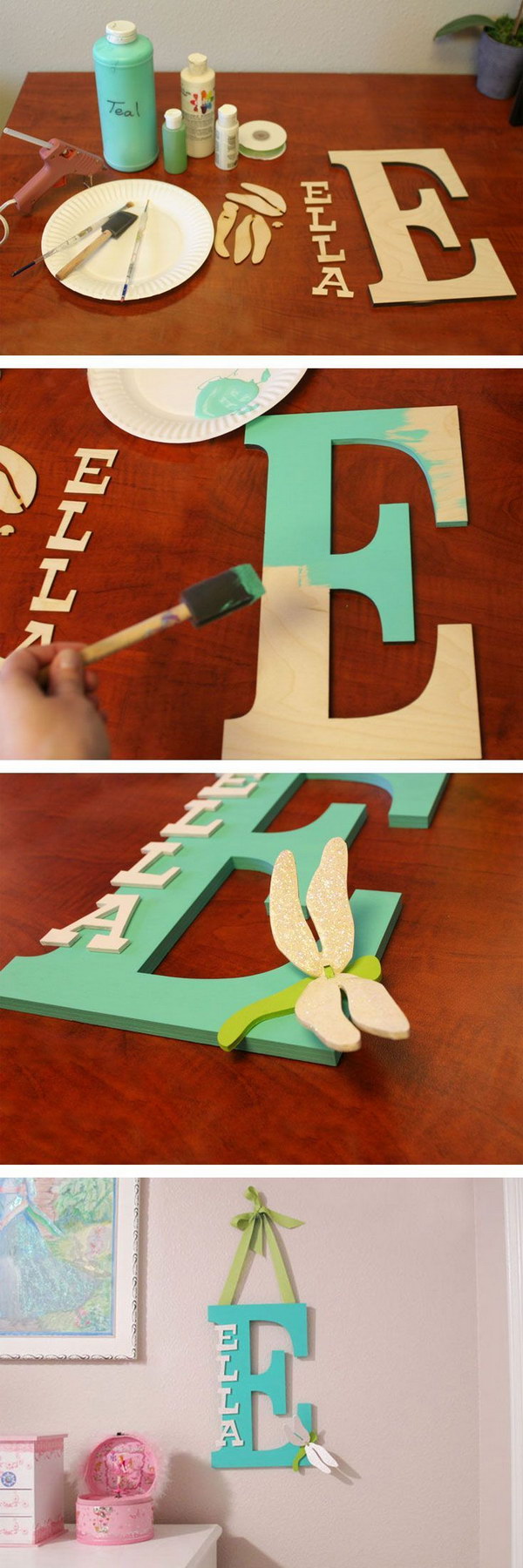 Painted Wooden Letter. 