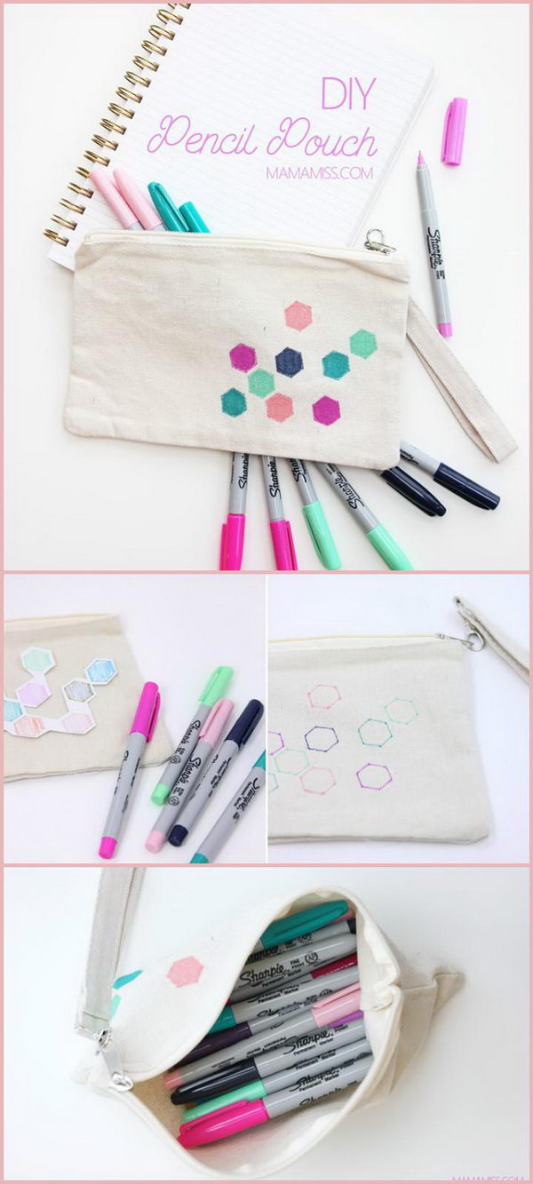 Easy Back to School Pencil Pouch. 