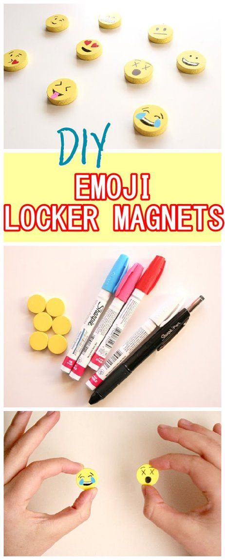 DIY Emoji Locker Magnets. 