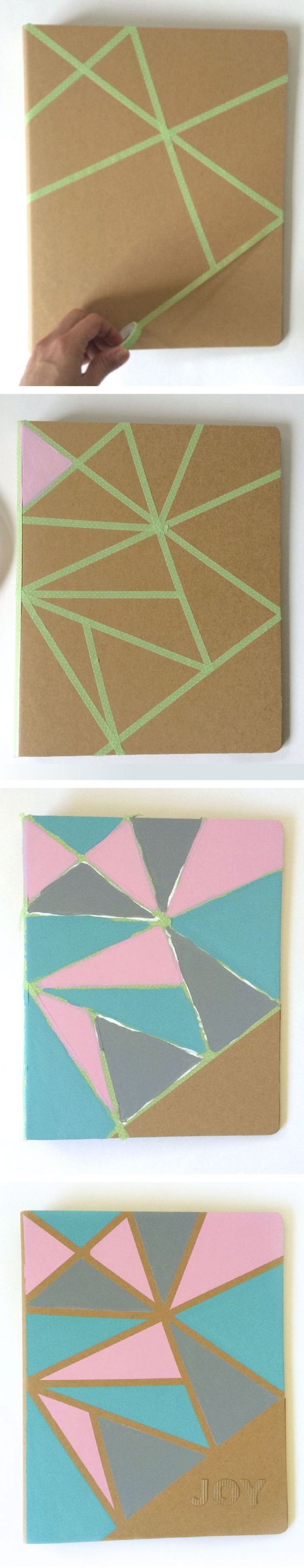 Decorate Notebooks With Washi Tape. 