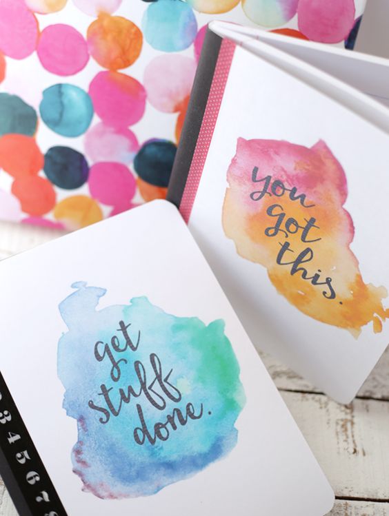 Free Printable Watercolor Notebook Covers. 