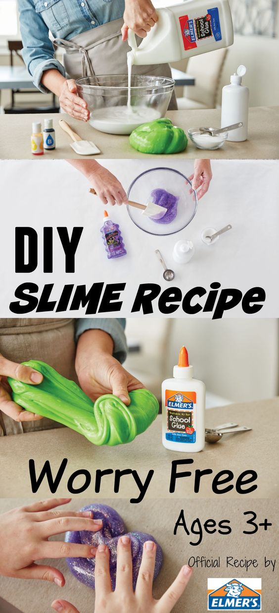 DIY Worry Free Slime Recipe. 