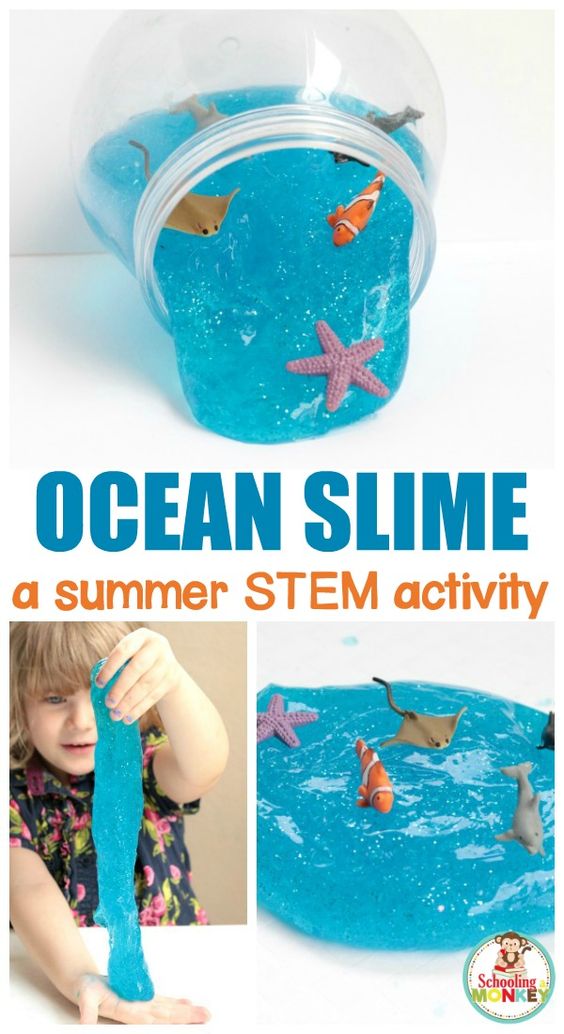 Sparkling Ocean Slime Recipe. 